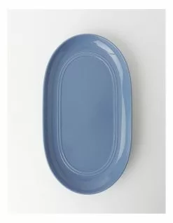 Heritage Avenue Oval Platter Blue
