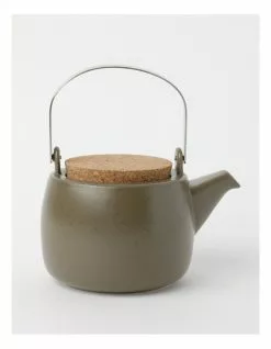 Vue Desert Bloom Tea Pot Olive