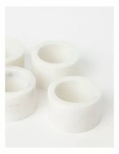 Heritage Marble Napkin Rings White 4 Pack -Dining Shop 800016220 3 720x928