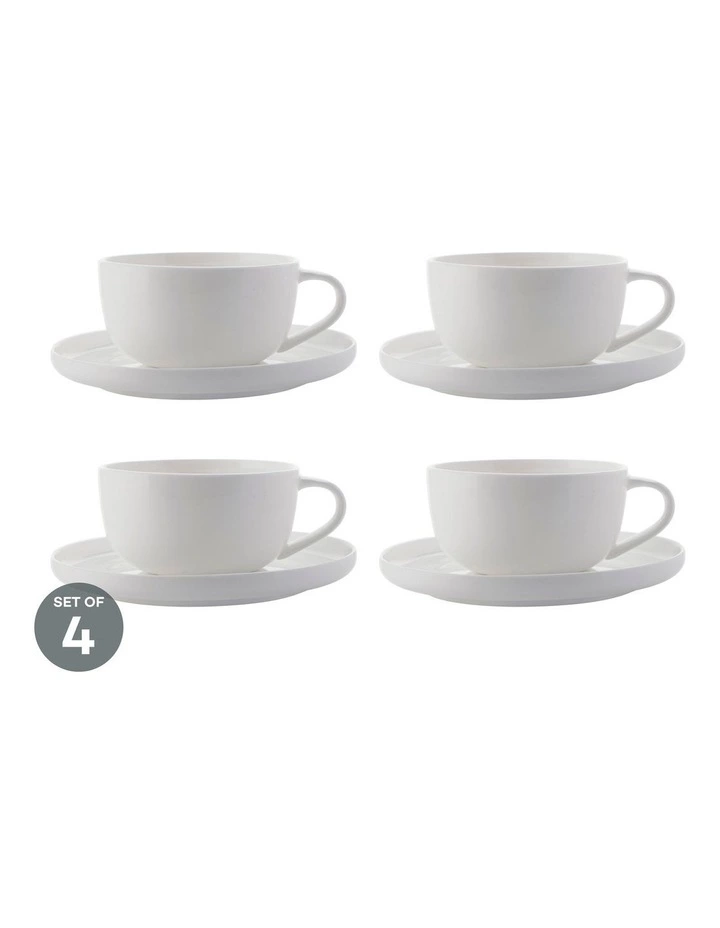 Maxwell & Williams Cashmere High Rim Demi Cup & Saucer 100ML Set of 4 1 Maxwell & Williams Cashmere High Rim Demi Cup & Saucer 100ML Set of 4