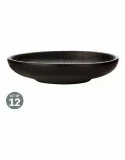Maxwell & Williams Caviar Round Sauce Dish 10cm Black Set of 12