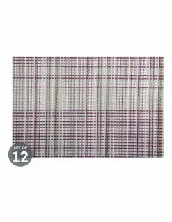 Maxwell & Williams Placemat 45x30cm Woven Aubergine Set of 12