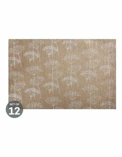 Maxwell & Williams Table Accents Burlap Placemat 45x30cm White Set of 12