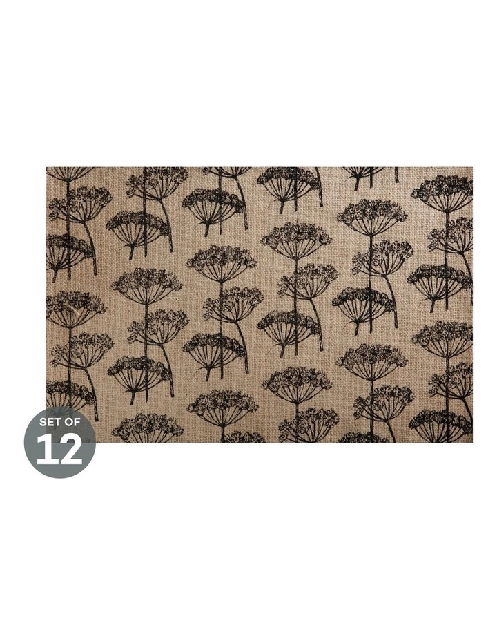 Maxwell & Williams Table Accents Burlap Placemat 45x30cm Black Set of 12 1 Maxwell & Williams Table Accents Burlap Placemat 45x30cm Black Set of 12