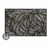 Maxwell & Williams Table Accents Cut-Out Placemat 45x30cm Leaf Black Set of 12