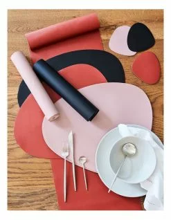 Vue Leather Look Table Runner - Brick -Dining Shop 802025110 2 1 720x928