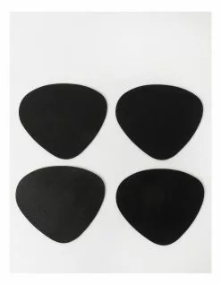 Vue Leather-look Coaster Set of 4 - Black