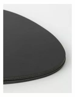 Vue Leather-look Coaster Set of 4 - Black -Dining Shop 802025290 3 720x928