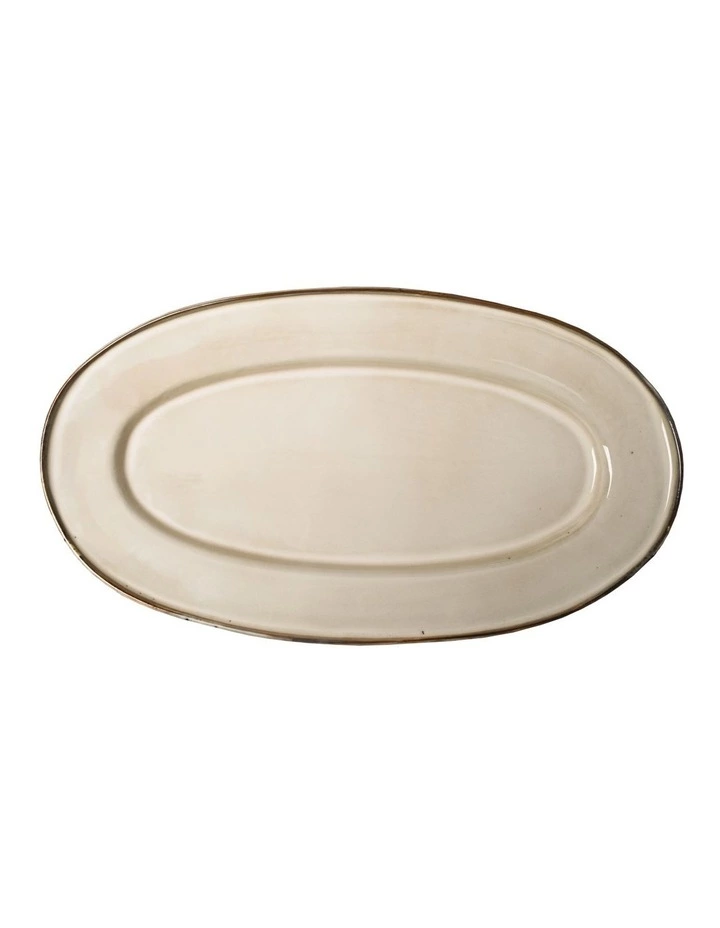 Jamie Oliver Flat Rim Reactive Large Serving Platter - Taupe 1 Jamie Oliver Flat Rim Reactive Large Serving Platter - Taupe