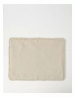 Australian House & Garden Fringed Linen Placemat Natural
