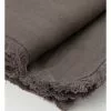 Australian House & Garden Fringed Linen Table Runner 45x180cm Dark Stone