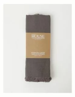 Australian House & Garden Fringed Linen Table Runner 45x180cm Dark Stone 7 Australian House & Garden Fringed Linen Table Runner 45x180cm Dark Stone -Dining Shop 804350440 4 720x928