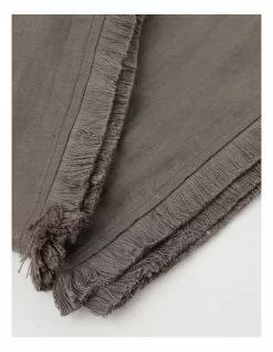 Australian House & Garden Fringed Linen Tablecloth Dark Stone -Dining Shop 804350530 4 720x928