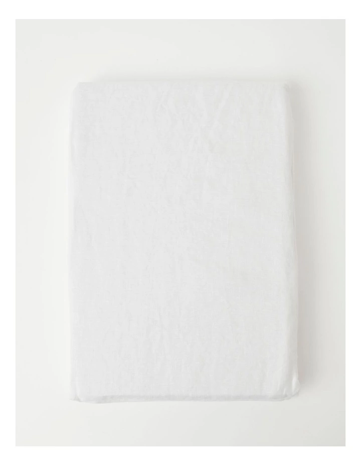 Australian House & Garden Fringed Linen Tablecloth in White 3 Australian House & Garden Fringed Linen Tablecloth in White - Image 3