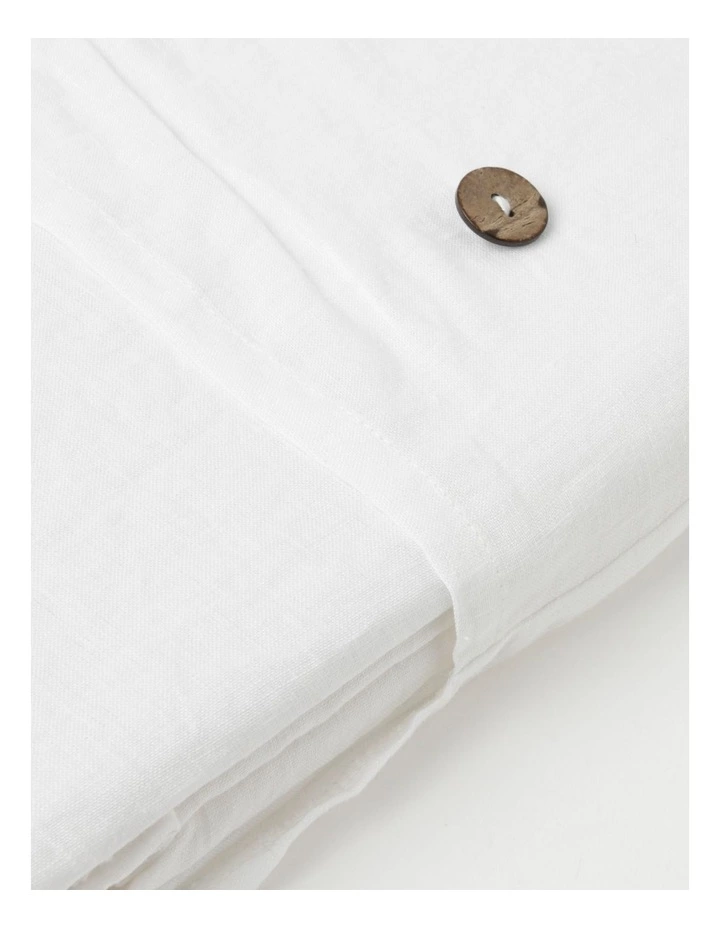 Australian House & Garden Fringed Linen Tablecloth in White 4 Australian House & Garden Fringed Linen Tablecloth in White - Image 4