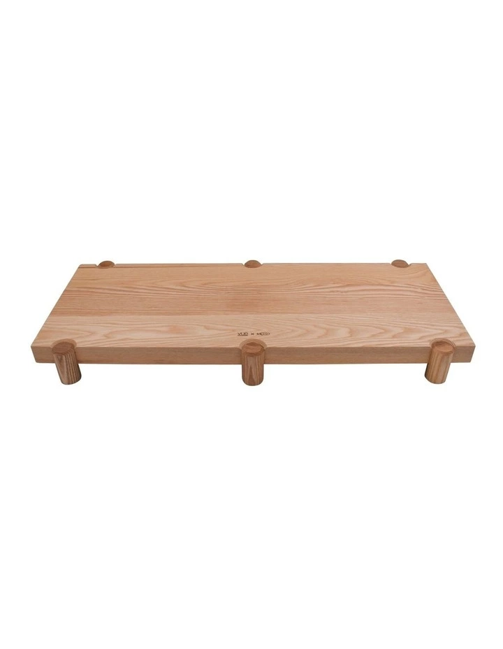 Vue x Lisa Cheung Hernando Pillar Footed Serving Board - Rect - 60x23cm 1 Vue x Lisa Cheung Hernando Pillar Footed Serving Board - Rect - 60x23cm