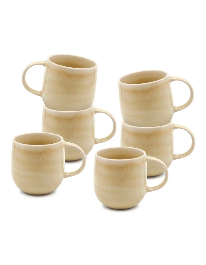 Salt&Pepper NAOKO Mug - 380ml - Butter - Set of 6 1 Salt&Pepper NAOKO Mug - 380ml - Butter - Set of 6