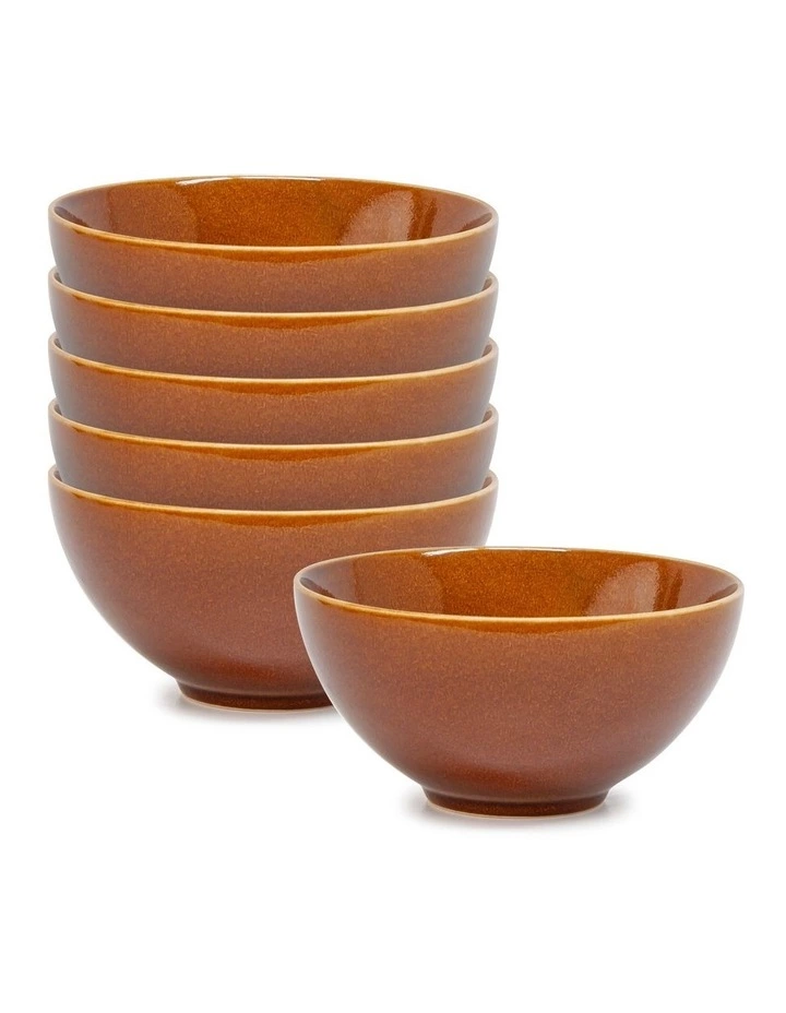 Salt&Pepper OSAKA Bowl - 17cm - Amber - Set of 6 1 Salt&Pepper OSAKA Bowl - 17cm - Amber - Set of 6