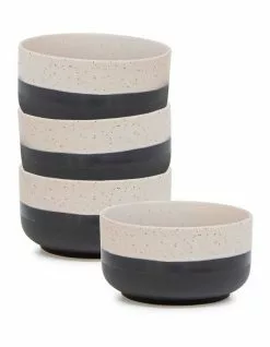 Salt&Pepper OSAKA Bowl - 12cm - Black - Set of 4