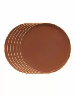Salt&Pepper Hue Side Plate - Rust - Set of 6 - 20cm