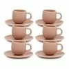 Salt&Pepper Hue Espresso Cup & Saucer - 85ml - Blush - Set of 6