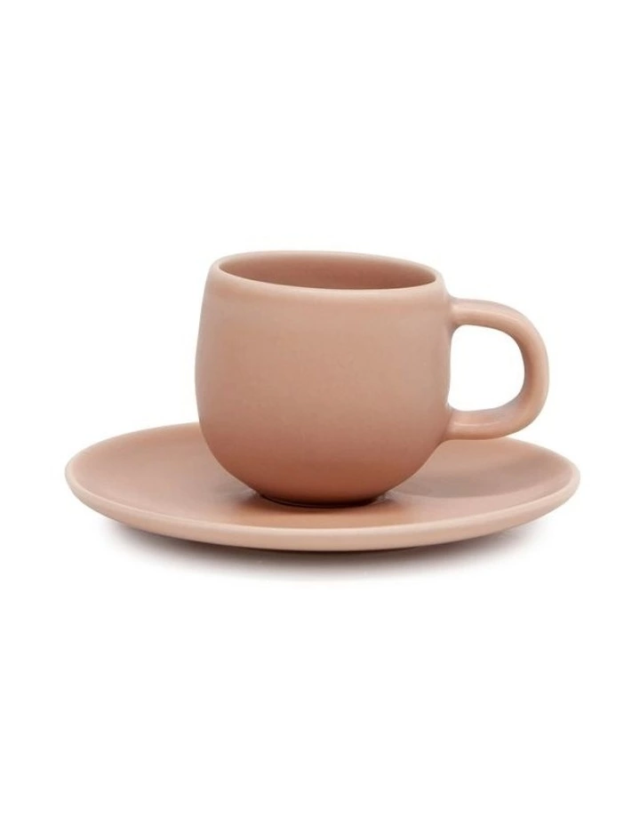 Salt&Pepper Hue Espresso Cup & Saucer - 85ml - Blush - Set of 6 2 Salt&Pepper Hue Espresso Cup & Saucer - 85ml - Blush - Set of 6 - Image 2
