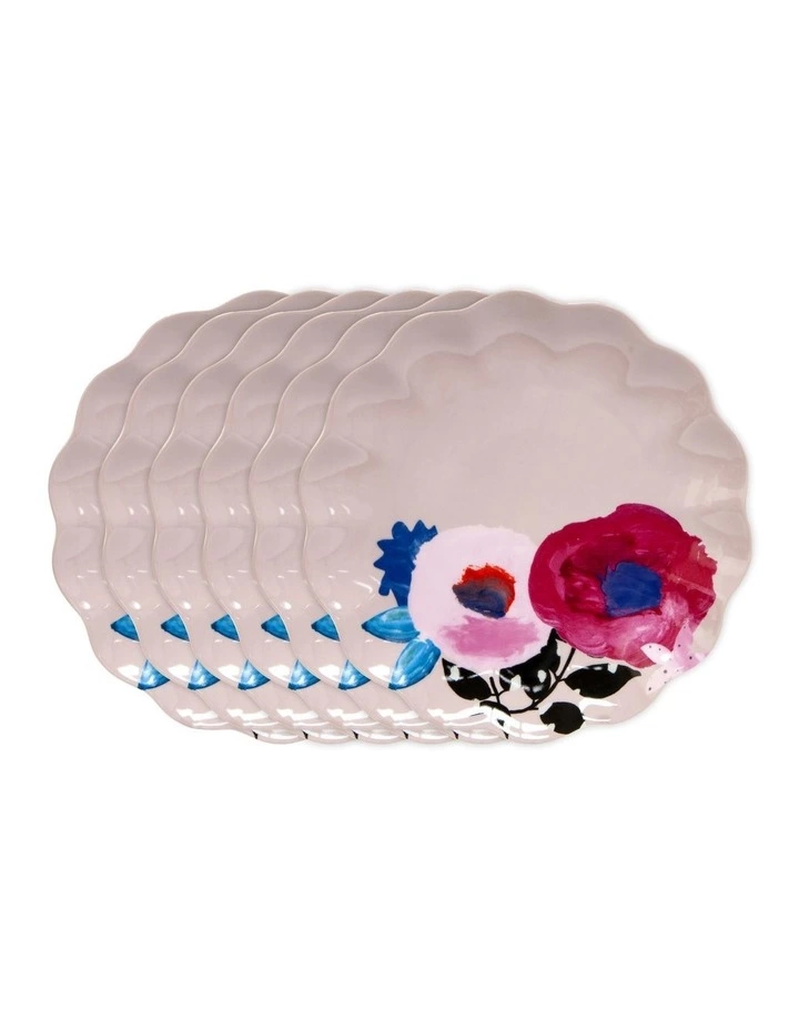 Salt&Pepper Willow Plate - 20cm - Peony - Set of 6 1 Salt&Pepper Willow Plate - 20cm - Peony - Set of 6