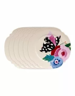 Salt&Pepper Willow Plate - 20cm - Poppy - Set of 6