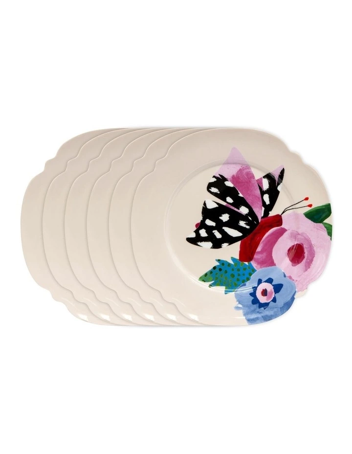 Salt&Pepper Willow Plate - 20cm - Poppy - Set of 6 1 Salt&Pepper Willow Plate - 20cm - Poppy - Set of 6