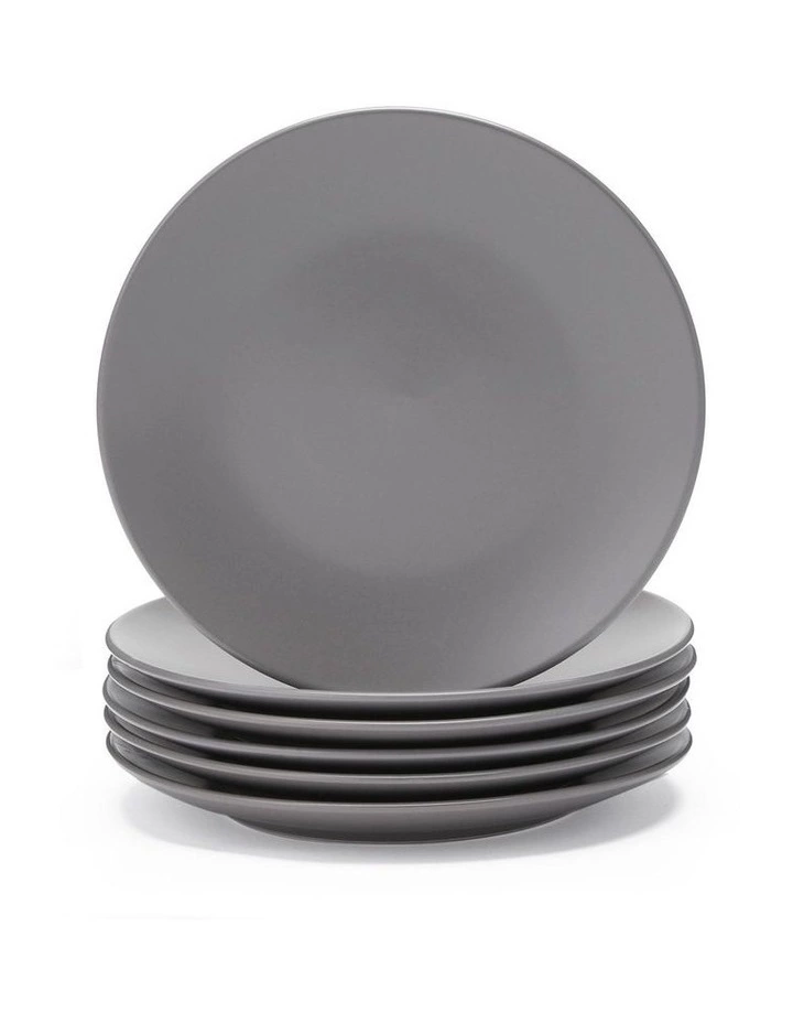 Cooper & Co 21cm Annisa Side Plate Set Of 6 Grey 1 Cooper & Co 21cm Annisa Side Plate Set Of 6 Grey