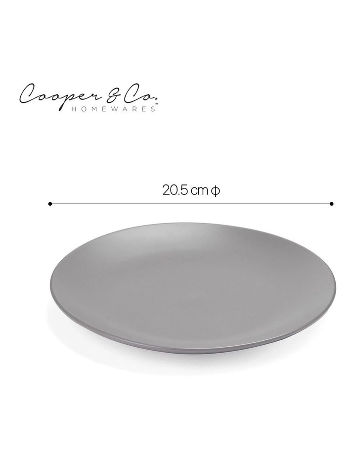 Cooper & Co 21cm Annisa Side Plate Set Of 6 Grey 3 Cooper & Co 21cm Annisa Side Plate Set Of 6 Grey - Image 3