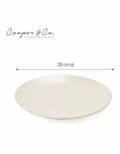 Cooper & Co 26cm Annisa Dinner Plate Set Of 6 Ivory -Dining Shop 810175690 3 720x928