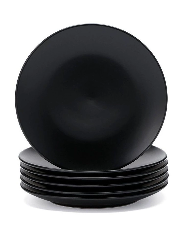 Cooper & Co 21cm Annisa Side Plate Set Of 6 Black 1 Cooper & Co 21cm Annisa Side Plate Set Of 6 Black