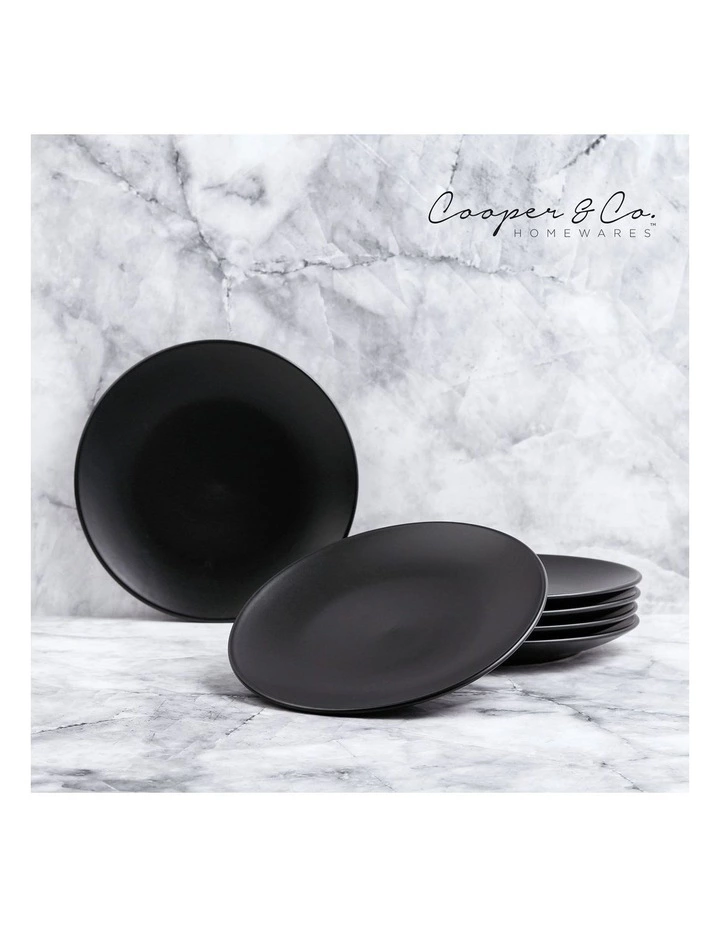Cooper & Co 21cm Annisa Side Plate Set Of 6 Black 2 Cooper & Co 21cm Annisa Side Plate Set Of 6 Black - Image 2