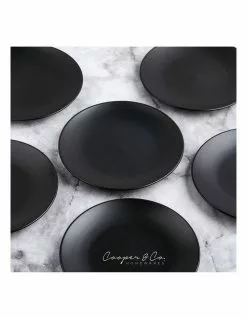 Cooper & Co 21cm Annisa Side Plate Set Of 6 Black 7 Cooper & Co 21cm Annisa Side Plate Set Of 6 Black -Dining Shop 810176140 4 720x928