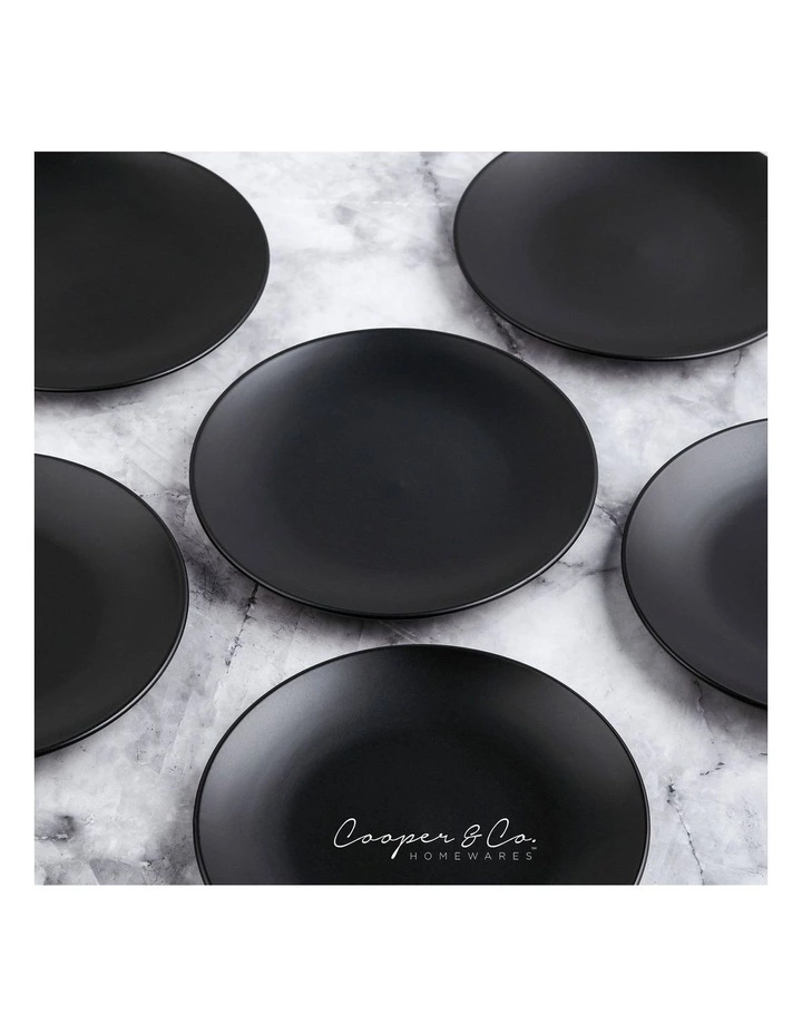 Cooper & Co 21cm Annisa Side Plate Set Of 6 Black 4 Cooper & Co 21cm Annisa Side Plate Set Of 6 Black - Image 4