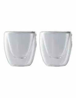 Maxwell & Williams Blend Set of 2 80ml Double Wall Espresso Cup Gift Box