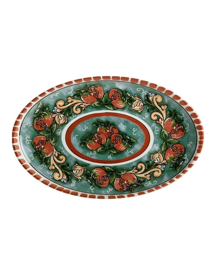 Maxwell & Williams Ceramica Salerno Pomegranates 40x26cm Oval Platter 1 Maxwell & Williams Ceramica Salerno Pomegranates 40x26cm Oval Platter