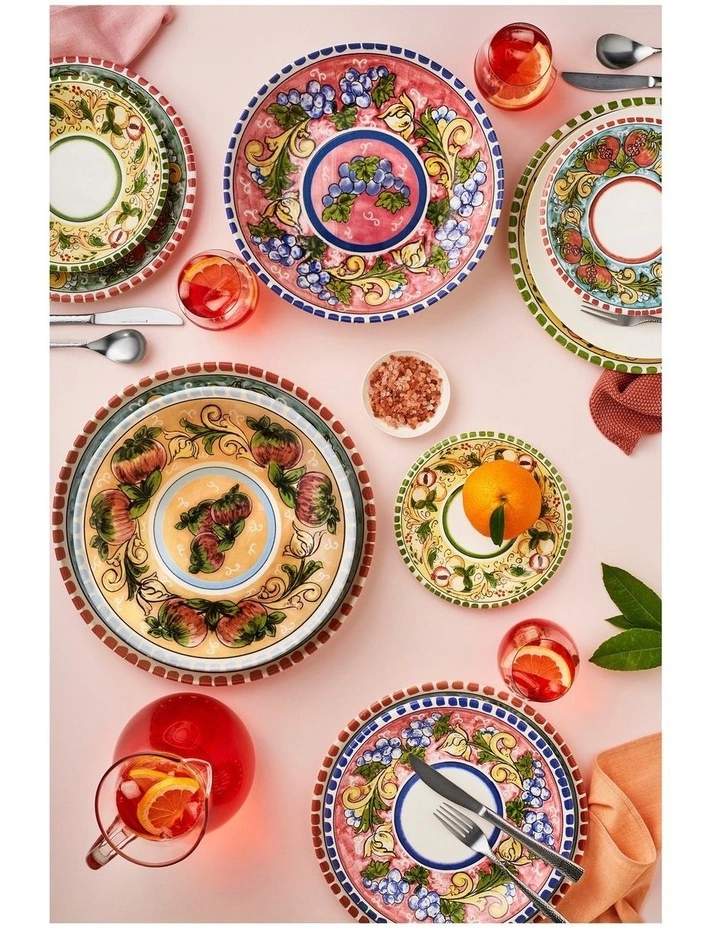 Maxwell & Williams Ceramica Salerno Pomegranates 40x26cm Oval Platter 2 Maxwell & Williams Ceramica Salerno Pomegranates 40x26cm Oval Platter - Image 2