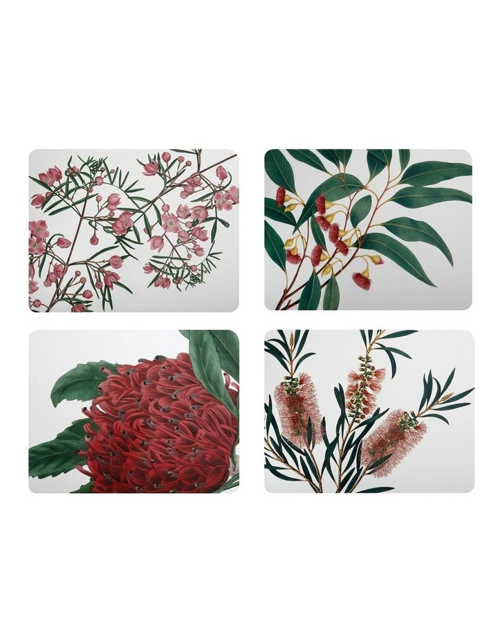 Maxwell & Williams Royal Botanic Gardens 34x26.5cm Set of 4 Gift Boxed Cork Back Placemat 1 Maxwell & Williams Royal Botanic Gardens 34x26.5cm Set of 4 Gift Boxed Cork Back Placemat