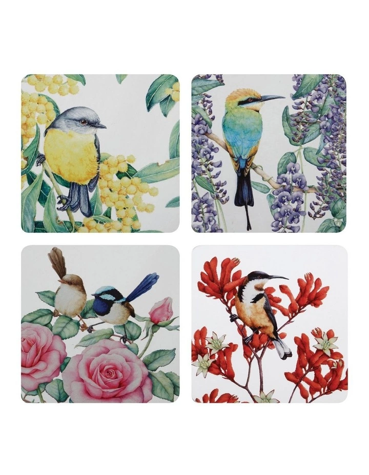 Maxwell & Williams Royal Botanic Gardens Garden Friends Set of 4 10.5cm Cork Back Coaster 1 Maxwell & Williams Royal Botanic Gardens Garden Friends Set of 4 10.5cm Cork Back Coaster