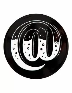 Maxwell & Williams The Letterettes Ceramic 10.5cm @ Gift Boxed Round Coaster Black