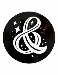 Maxwell & Williams The Letterettes Ceramic 10.5cm & Gift Boxed Round Coaster Black