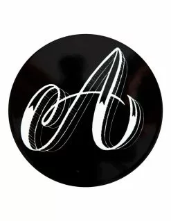 Maxwell & Williams The Letterettes Ceramic 10.5cm A Gift Boxed Round Coaster Black