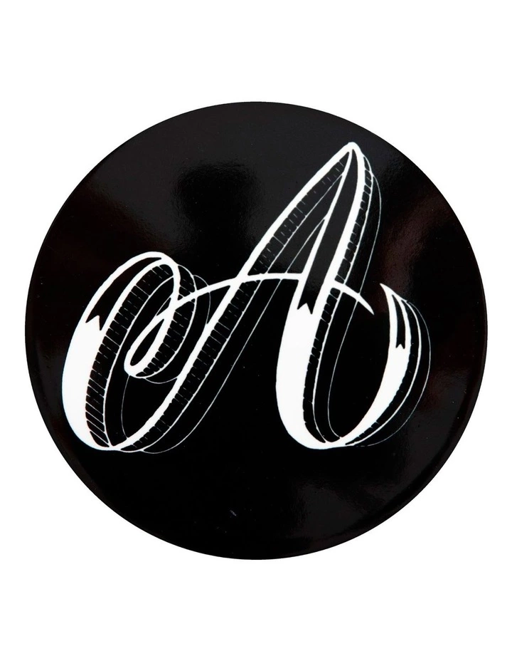 Maxwell & Williams The Letterettes Ceramic 10.5cm A Gift Boxed Round Coaster Black 1 Maxwell & Williams The Letterettes Ceramic 10.5cm A Gift Boxed Round Coaster Black