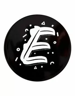 Maxwell & Williams The Letterettes Ceramic 10.5cm E Gift Boxed Round Coaster Black