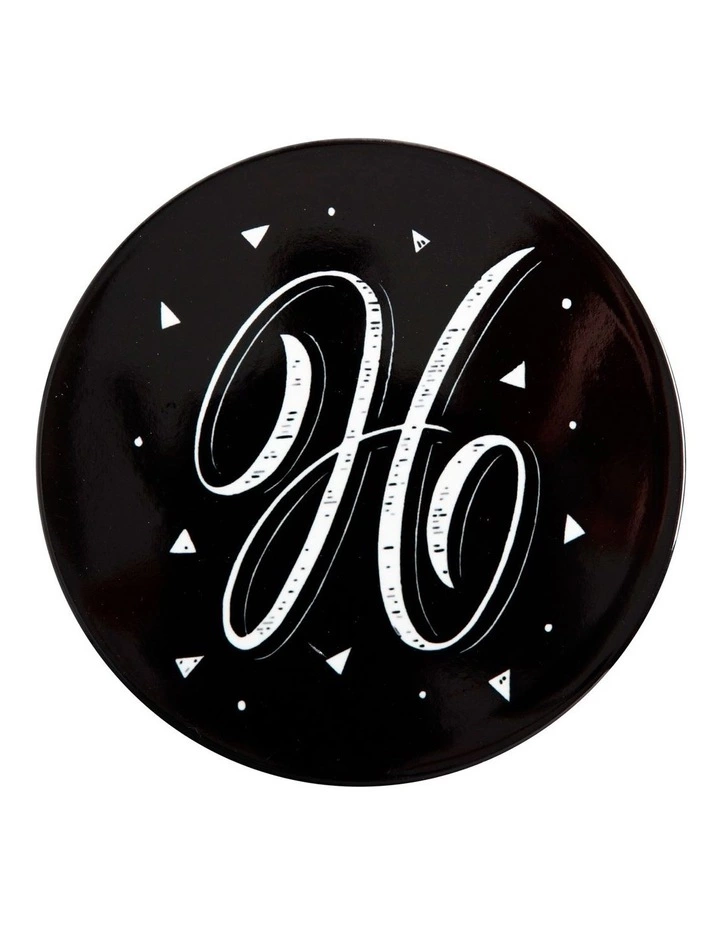 Maxwell & Williams The Letterettes Ceramic 10.5cm H Gift Boxed Round Coaster Black 1 Maxwell & Williams The Letterettes Ceramic 10.5cm H Gift Boxed Round Coaster Black