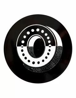 Maxwell & Williams The Letterettes Ceramic 10.5cm O Gift Boxed Round Coaster Black