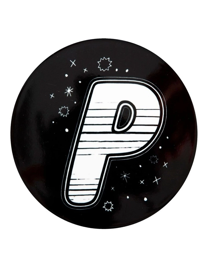 Maxwell & Williams The Letterettes Ceramic 10.5cm P Gift Boxed Round Coaster Black 1 Maxwell & Williams The Letterettes Ceramic 10.5cm P Gift Boxed Round Coaster Black