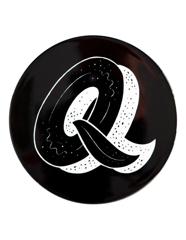 Maxwell & Williams The Letterettes Ceramic 10.5cm Q Gift Boxed Round Coaster Black 1 Maxwell & Williams The Letterettes Ceramic 10.5cm Q Gift Boxed Round Coaster Black